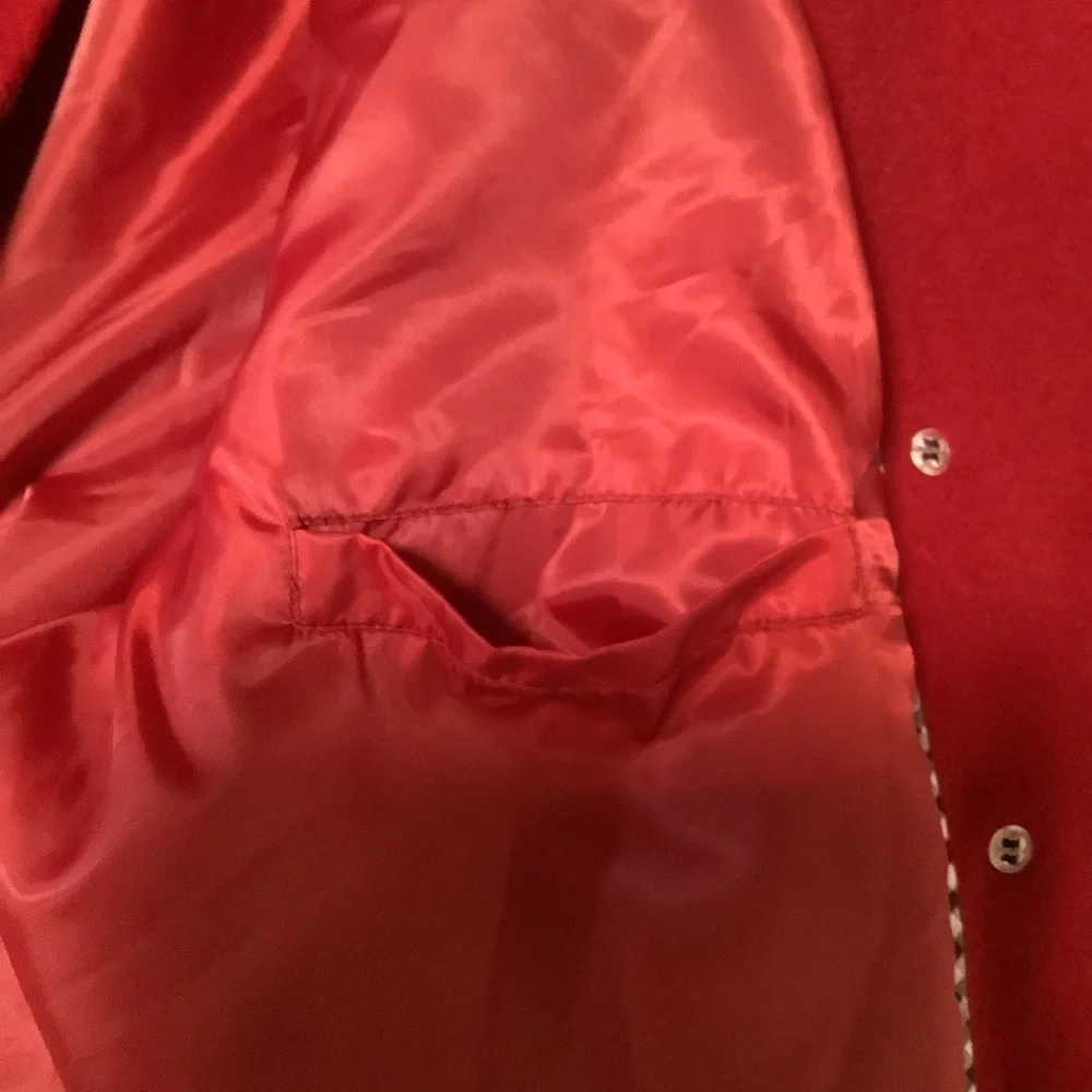 ST John’s Bay Women’s 3X red 70% wool 20% nylon 10% 18W cashmere red pea coat - Picture 8 of 11